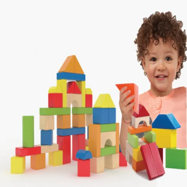 ⁦קוביות עץ 50 חלקים⁩ – תמונה ⁦2⁩
